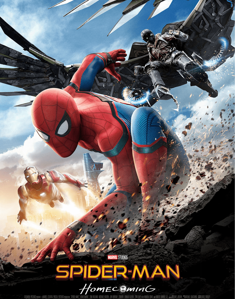 Spider-Man in action with Vulture flying