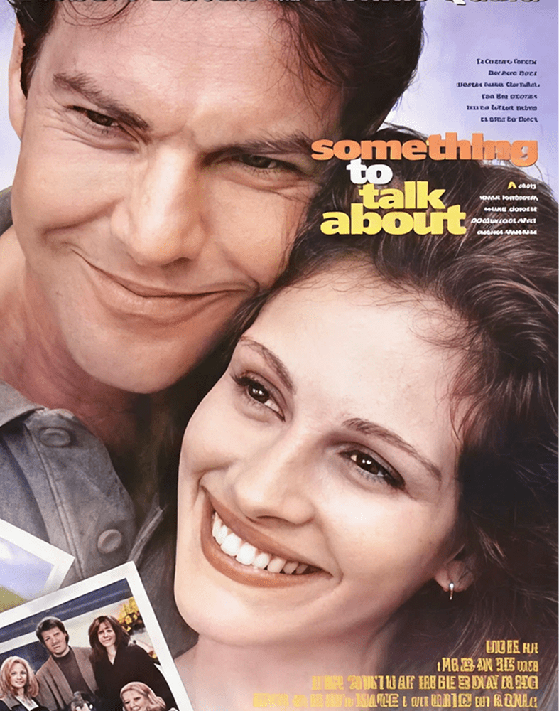 Smiling couple close-up with text overlay